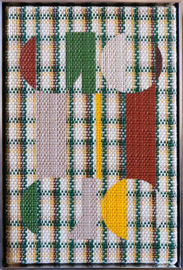 Tia Ansell Madeline 2022 Acrylic On Cotton Handmade Weaving In Aluminium Frame 33X22X6