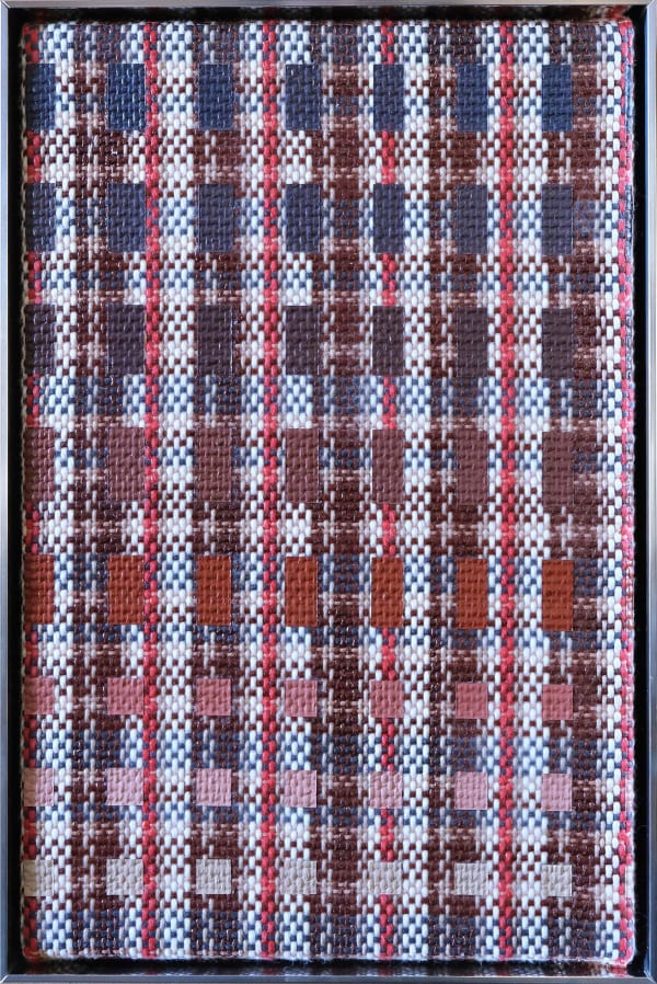 Tia Ansell Violet 2022 Acrylic On Cotton Handmade Weaving In Aluminium Frame 33X22X6