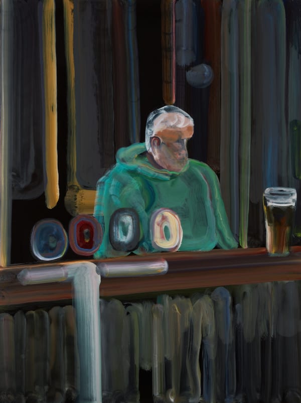 One For The Road Oil On Black Aluminium 90X120Cm