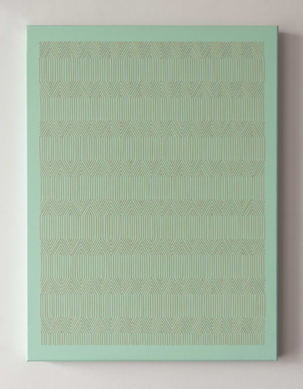 Diffraction Pattern Mint And Orange