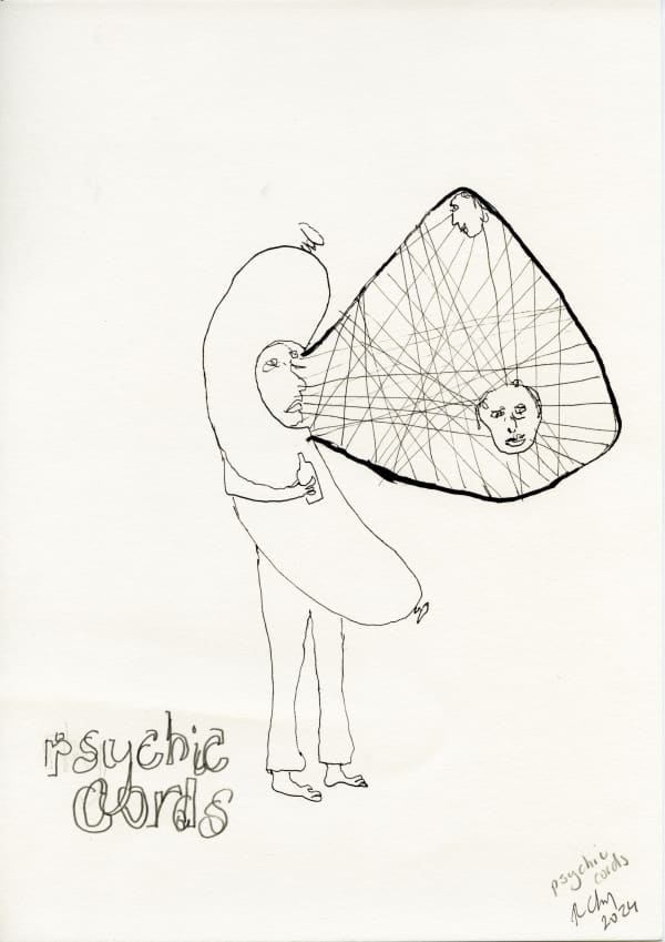 Psychic Cords 2024 Pencil And Ink Drawing On Paper 298 X 210 Mm Incl Gst
