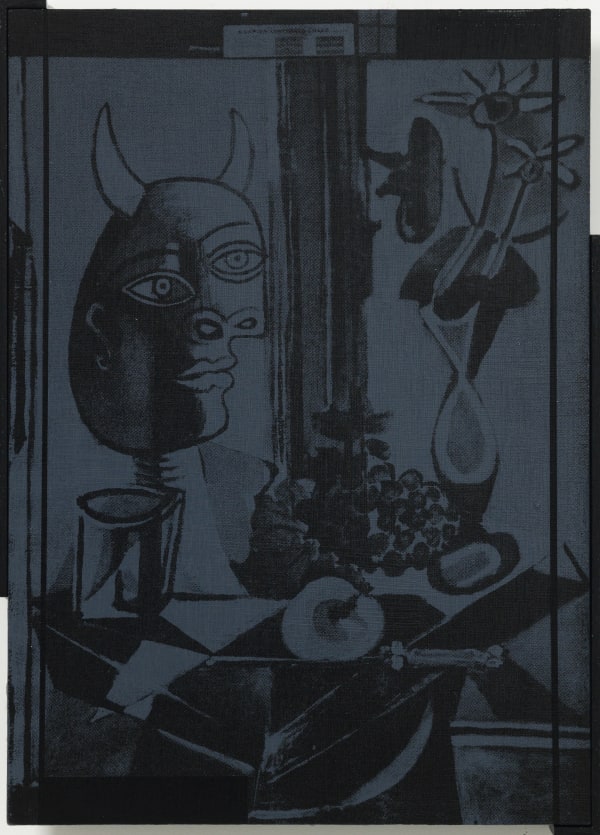 Hi Res Simon Attwooll Ton Tonton Noir Acrylic And Screen Print On Acm Panel In Artist Frame 315X430Mm 2020Cropped High Res