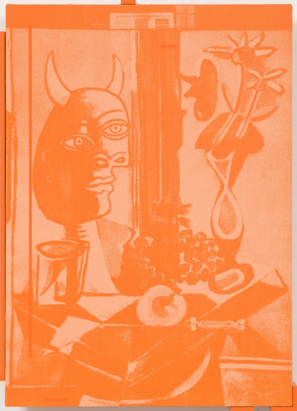 Hi Res Simon Attwooll Ton Tonton Orange Acrylic And Screen Print On Acm Panel In Artist Frame 315X430Mm 2020Cropped High Res