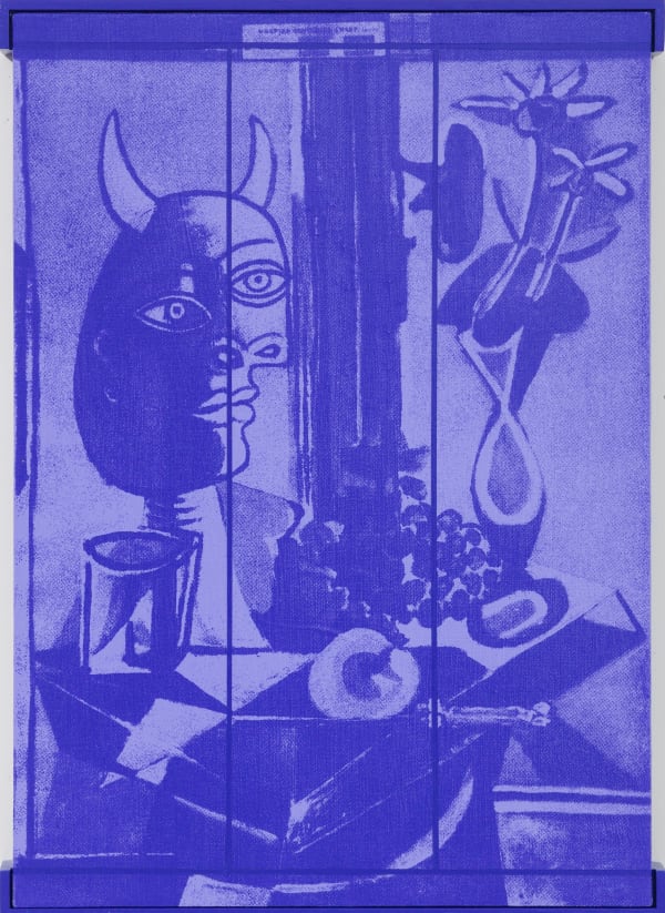 Hi Res Simon Attwooll Ton Tonton Violet Acrylic And Screen Print On Acm Panel In Artist Frame 315X430Mm 2020Cropped High Res