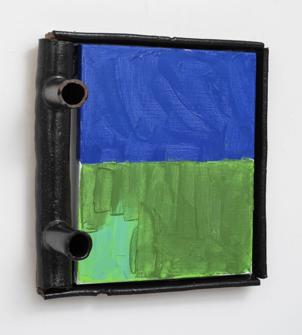 Jake Walker Blue/Green, 2025 Oil on linen, glazed ceramic 540 x 530 x 20 mm $10,000 incl. GST ______