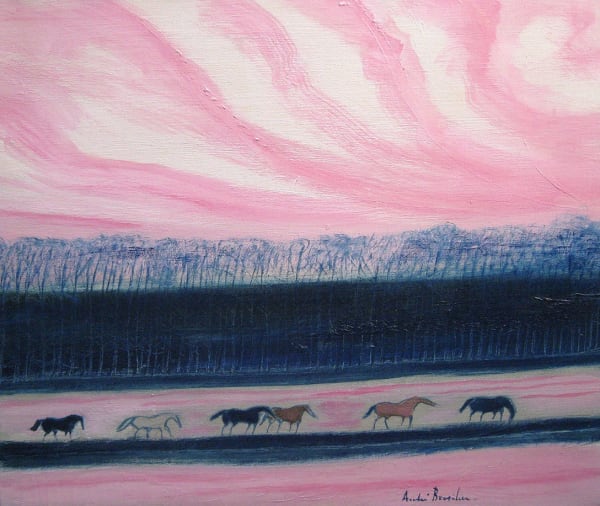 André Brasilier, Chevaux au Coucher du Soleil