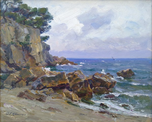 Adolphe Louis Gaussen, Vue bord de falaises