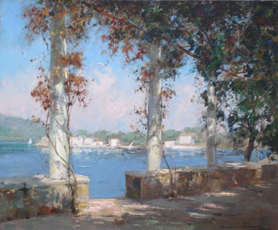 Paul Emile Lecomte, A Sunlit Terrace