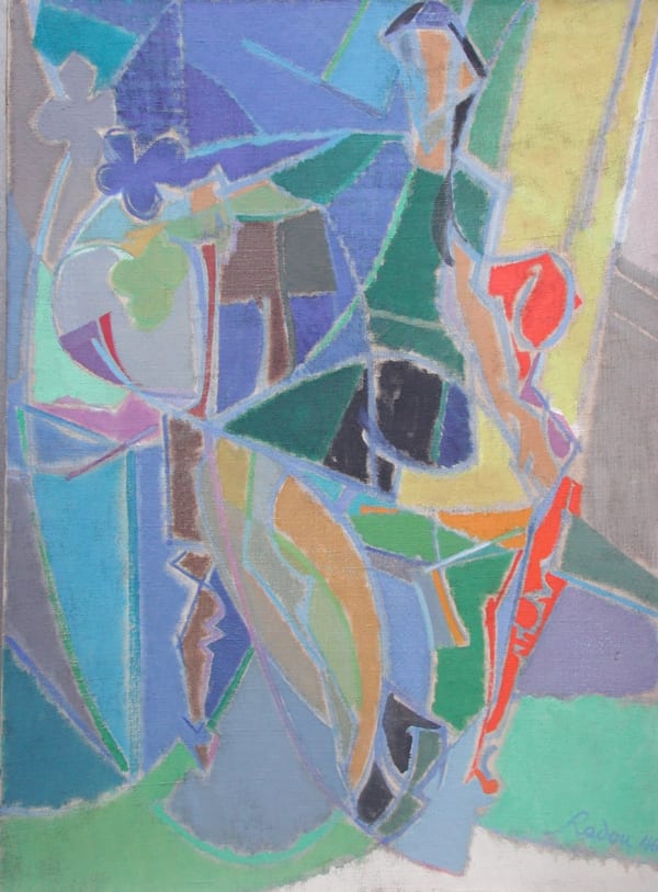 Othello Radou Jeune Fille Assise sur un Fauteuil Rouge