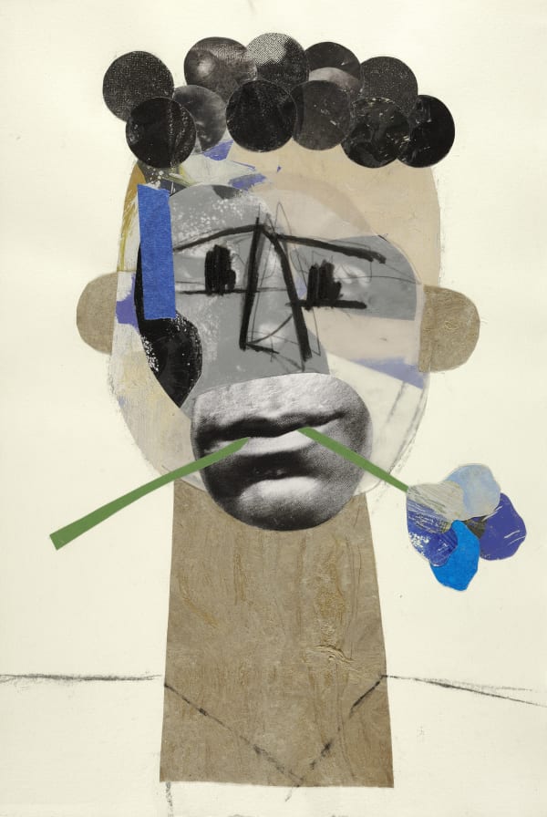 Tête à la fleur (Autoportrait), 2021