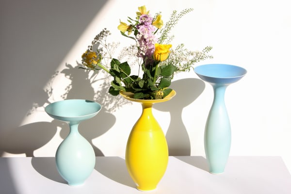 Anna Silverton hand thrown Porcelain Vases