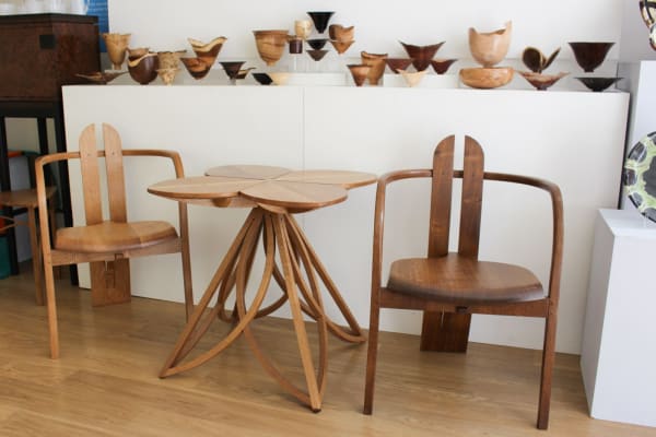 Furniture by Angus Ross and vessels by Bert Marsh