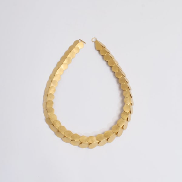 Mara Irsara Loveleaf Necklace , 2019 Gold plated silver L380 x 20 x 20 mm (JMI08)