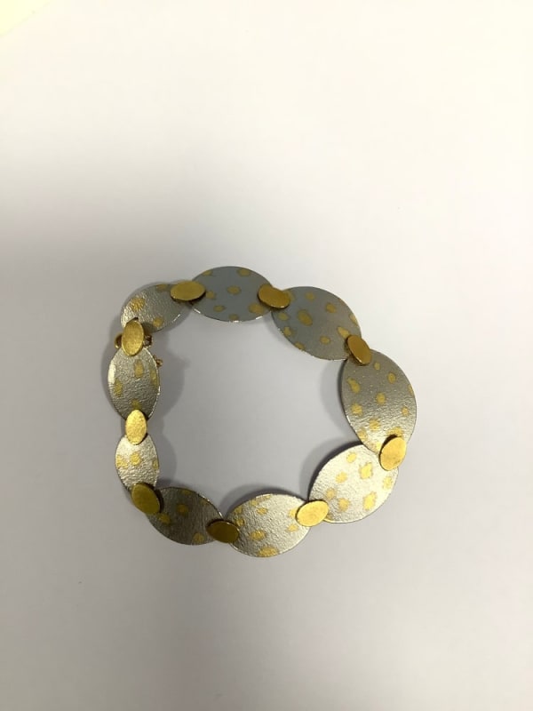 Jacqueline Mina (OBE) Bracelet, 1985 18ct, Platinum 18 x 1.8 cm