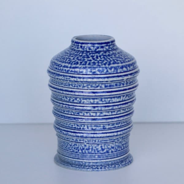 Peter Black Stoneware Vase - Wider Top, 2022 Salt glazed ceramic H16 x W11 x D5.5 cm