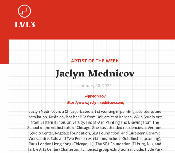 Artist of the Week: Jaclyn Mednicov
