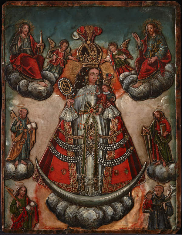 OUR LADY OF THE ROSARY OF POMATA, Unidentified artist, Lake Titicaca workshop (Bolivia), 1730