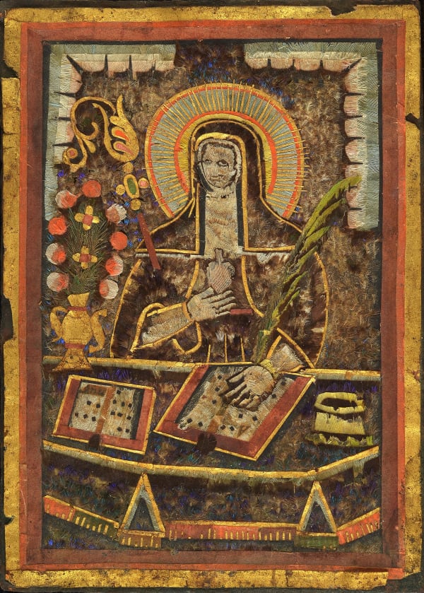 Saint Gertrude, Unidentified artist, New Spain, 17th Century