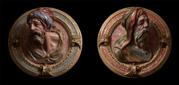 ALONSO BERRUGUETE, Joseph of Arimathea and Nicodemus (a pair of busts), (Paredes De Nava, c. 1488 - Valladolid, 1561), Second quarter of the 16th century