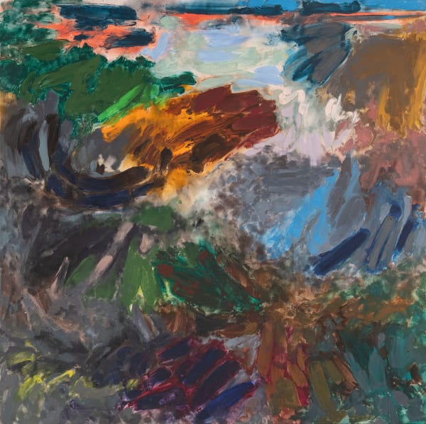 Friedel Dzubas, Dawn, 1984-85 Signed, titled and dated on the reverse Magna on canvas 96 x 96 inches