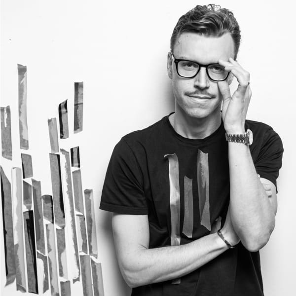 Porträttbild av Sigfrid Billgren i svartvit