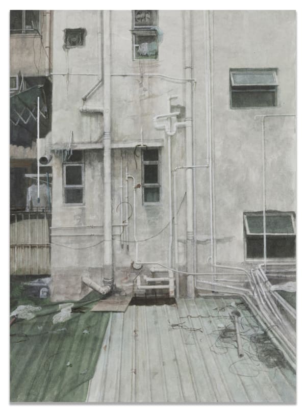 JAE HO JUNG Circuit Wanchai House, 2017 Acrylic on Korean Paper 72.5 x 53 cm