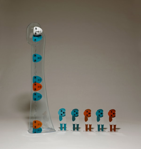 YU JINYOUNG Me & Myself #2, 2012 - 2015 Poly vinyl chloride, Fibre-reinforced plastic Acrylic Panel Left 131 x 24 x 37 cm Right 156 x 59 x 27 cm