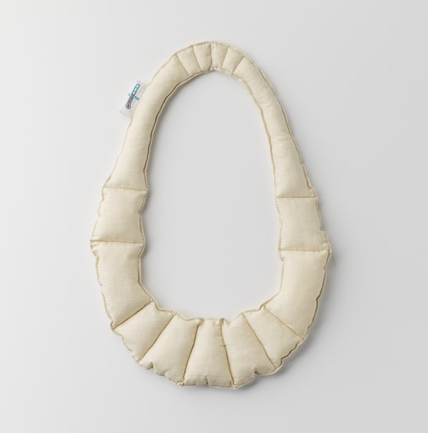 Neckpiece - Unbleached calico, wool and thread