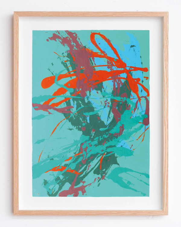 Monoprint painting made during the 'Without Boundaries' artist residency sailing around the inner Hebrides with Visual Arts Scotland and Marchmont House