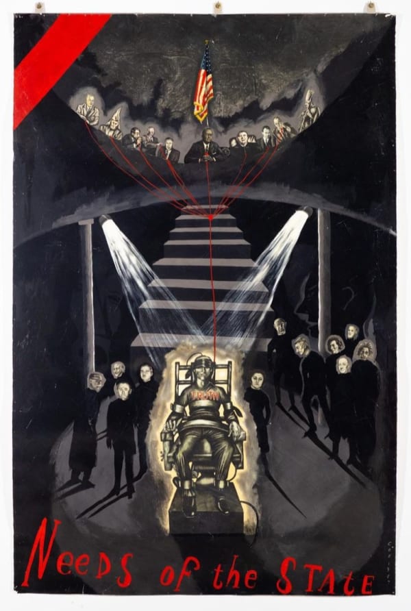Needs of the State, 1987, mixed media on paper
