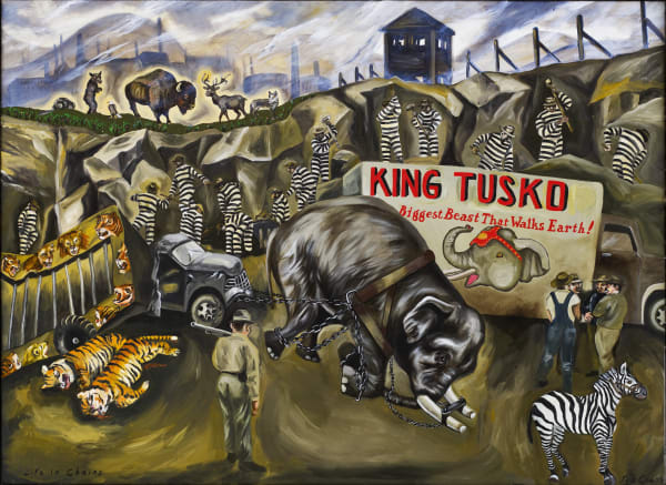 King Tusko: Life in Chains, 2008. Oil