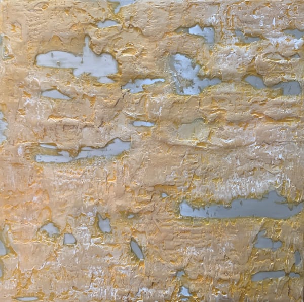 Large beach oil painting on aluminium