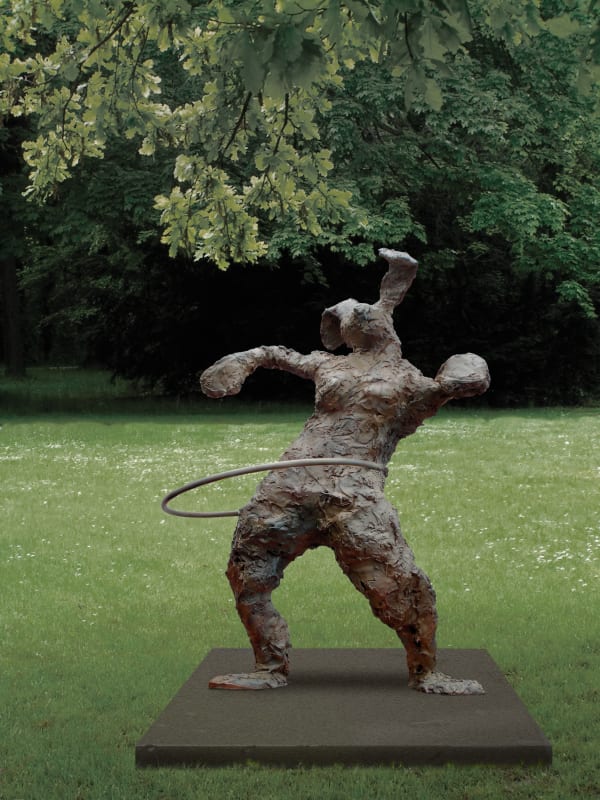 Garden bronze sculpture