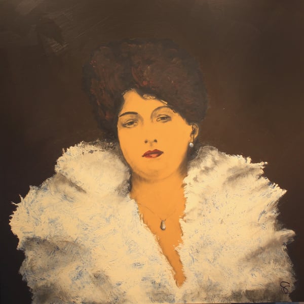 Large acrylic portrait painting by Stephen Charlton