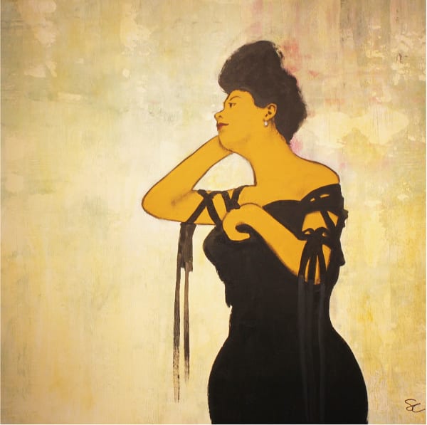 Large acrylic portrait painting by Stephen Charlton