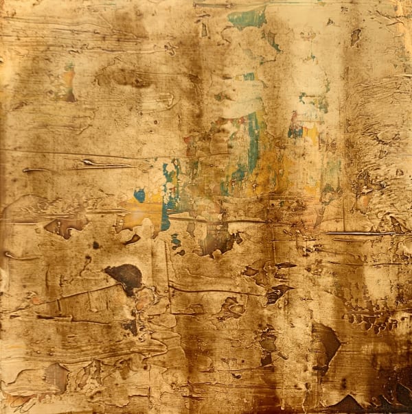 Contemporary acrylic painting in coffee on board. Coffee painting. By Stephen Charlton Artist