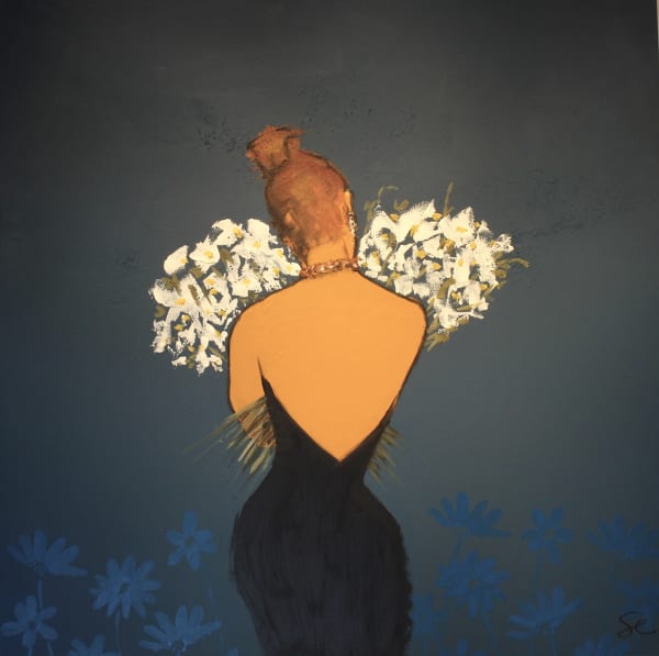 Large acrylic portrait painting by Stephen Charlton