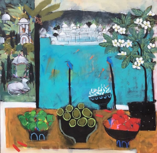 Relton Marine Udaipur II, 2024 Acrylic on deep edged unframed canvas 107 x 107cm