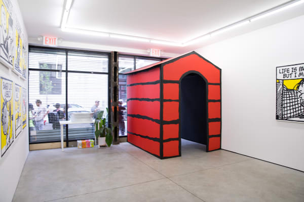 Front door installation at Mark Drew exhibition