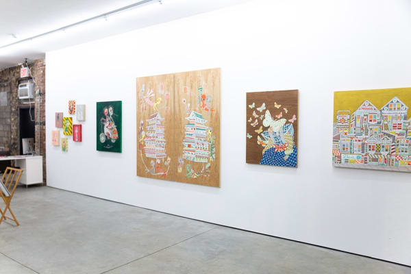 Installation shot of colorful Kefe exhibition