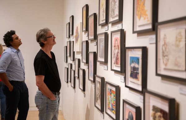 Installation view from the Moleskine Project art exhibition at the Mesa Arts Museum