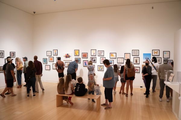 Installation view from the Moleskine Project art exhibition at the Mesa Arts Museum