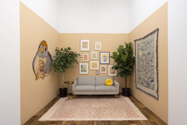 Installation image from Felicia Chiao's exhibition "Homebody"