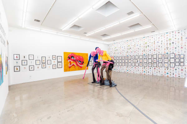 Installation image of Alex Pardee's exhibition at Harman Projects Los Angeles