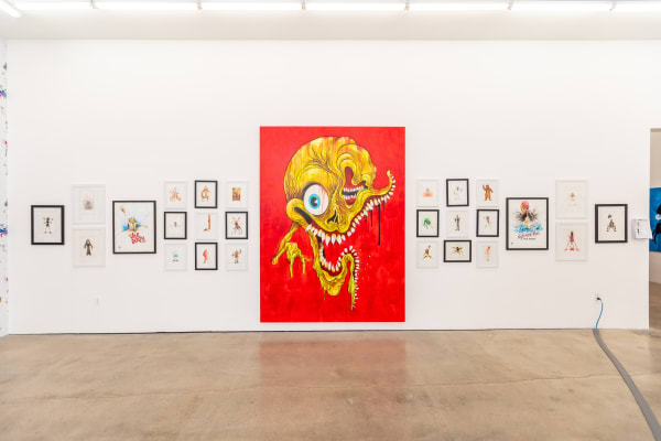 Installation image of Alex Pardee's exhibition at Harman Projects Los Angeles