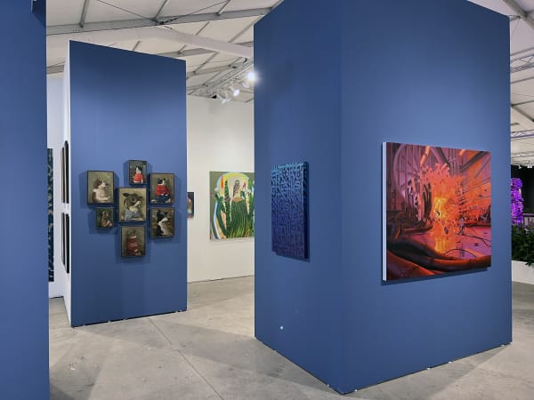 installation image of the Harman Projects booth at CONTEXT Miami art fair