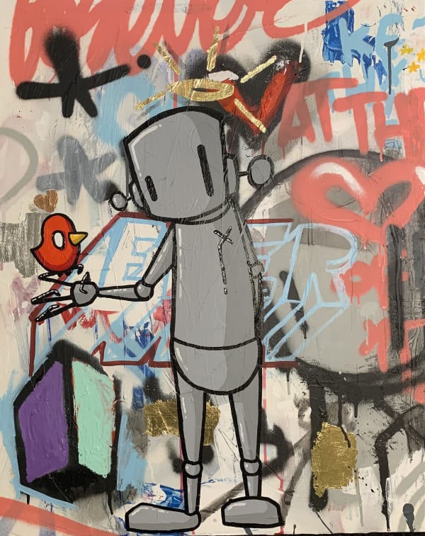 painting of a robot by ChrisRWK