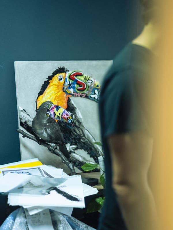 behind the scenes photograph from the studio of Martin Whatson.