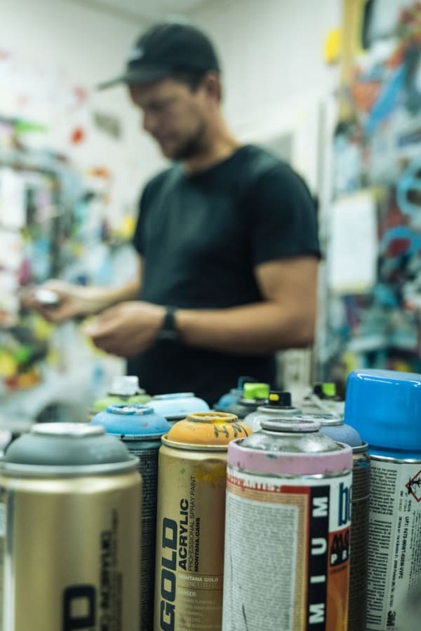 behind the scenes photograph from the studio of Martin Whatson.