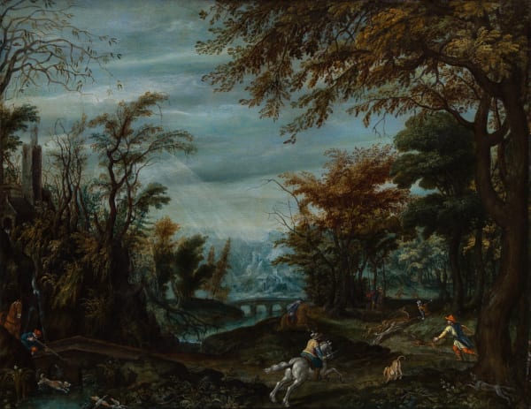 Pieter STEVENS II (1567-1632) Malines, Scène de chasse, 17 ème